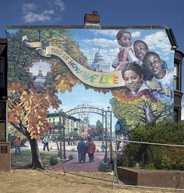The spirit of LeDroit Park, captured in a neighborhood mural. Carol M. Highsmith/Library of Congress
